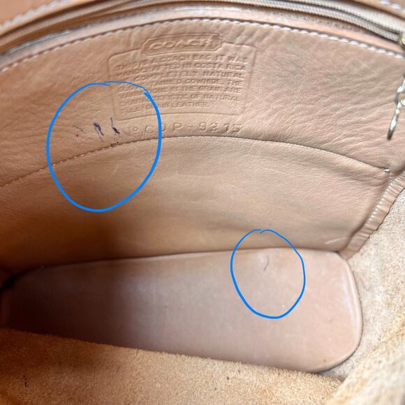 Vintage COACH 9315 Drawstring Daypack Backpack in Natural Tan Saddle - Picture 8 of 8